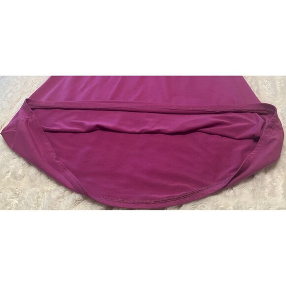 Faded Glory Fuchsia Pink A-Line Midi Skirt Polyester Rayon Blend Junior's Size M - Picture 6 of 9